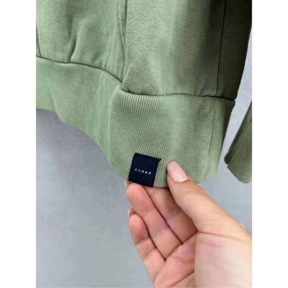 Cloak Mens Green Cotton Blend Fleece Pullover Hoodie Sweatshirt Size Large - Picture 3 of 9